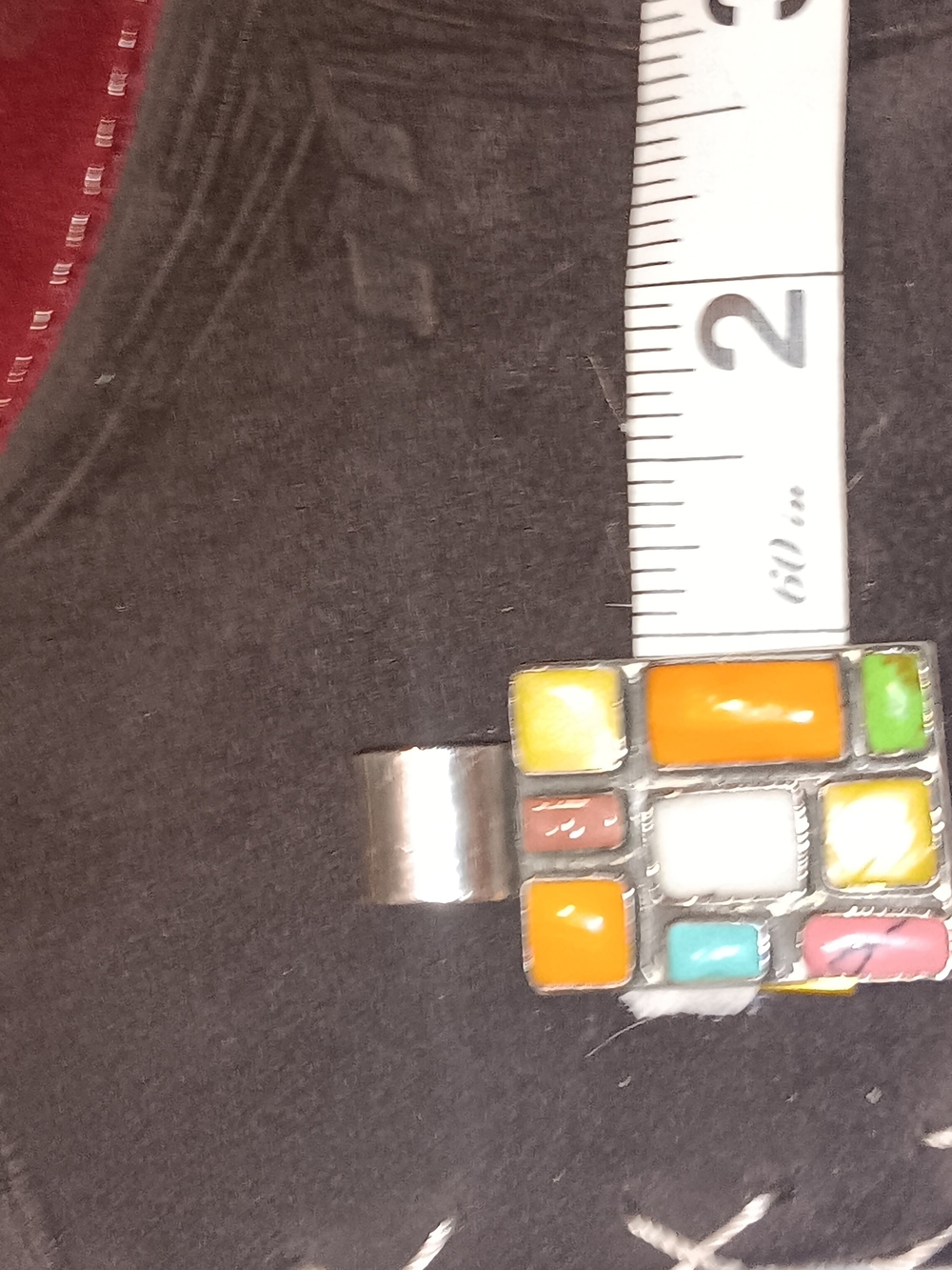 Color-Block Multistone Pendant Necklace - Picture 5 of 7